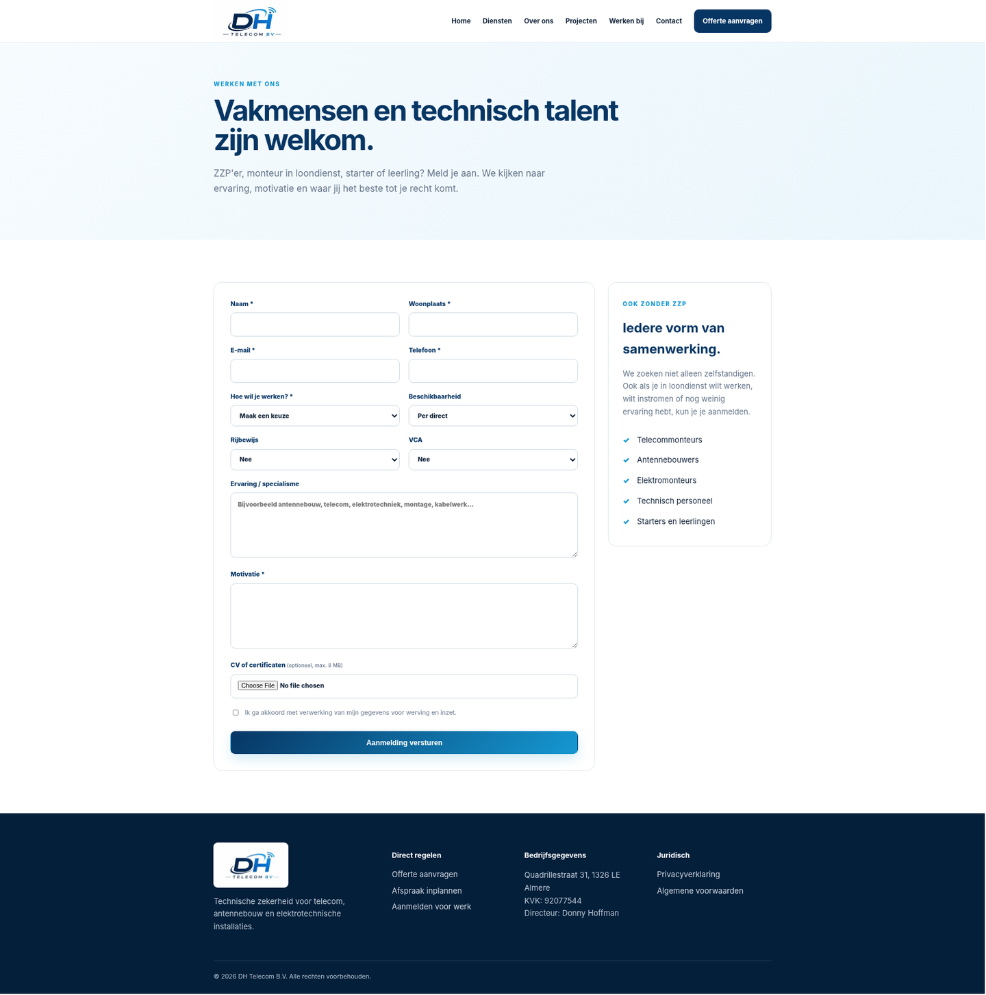 DH Telecom B.V.  Telecom & Engineering Platform